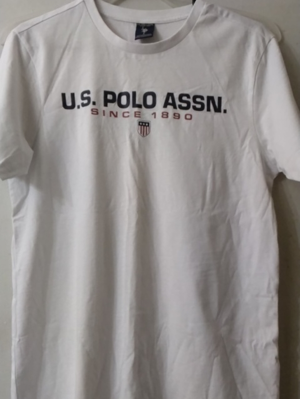 U.S. Polo Assn. Men's White Logo Crew Neck Shirt Sz Small